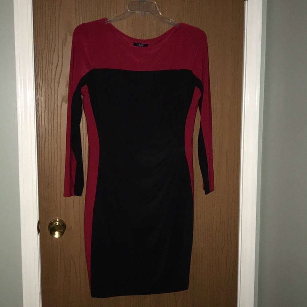 Red and black Chaps dress